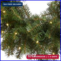 National Tree Company 24 in Pre-Lit Norwood Fir Artificial Christmas Wreath, Chr