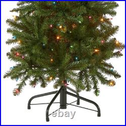 National Tree Company 4.5 ft Pre-Lit Kingswood Fir Slim Artificial Christmas