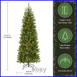National Tree Company 6.5Ft Pre-Lit Downswept Douglas Fir Christmas Tree