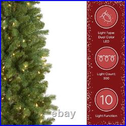 National Tree Company 6.5Ft Pre-Lit Downswept Douglas Fir Christmas Tree