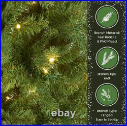 National Tree Company 6.5Ft Pre-Lit Downswept Douglas Fir Christmas Tree