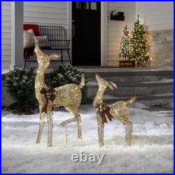 National Tree Company National Tree 28 Inches X 38 Inches Doe And Fawn Pine