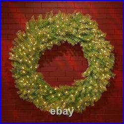 National Tree Company Pre-Lit Artificial Christmas Wreath, Norwood Fir, 48IN