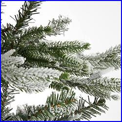 National Tree Company Snowy Montgomery 7-Foot Clear Prelit Slender Corner Chr