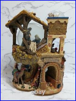 Nativity Scene 3 Snow Globes In 1 Musical Christmas BOX Vtg