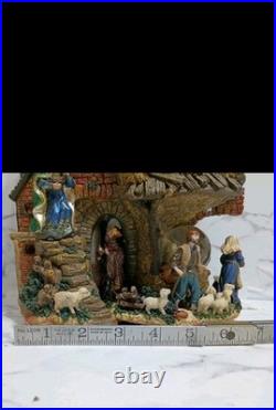 Nativity Scene 3 Snow Globes In 1 Musical Christmas BOX Vtg