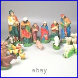 Nativity Scene Christmas display baby Jesus 26 pcs made in Italy Rubber vinyl
