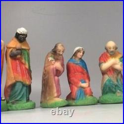 Nativity Scene Christmas display baby Jesus 26 pcs made in Italy Rubber vinyl