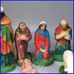 Nativity Scene Christmas display baby Jesus 26 pcs made in Italy Rubber vinyl