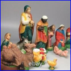 Nativity Scene Christmas display baby Jesus 26 pcs made in Italy Rubber vinyl Nativity Scene Christmas display baby Jesus 26 pcs made in Italy Rubber vinyl