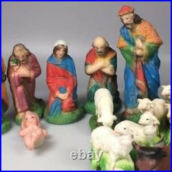Nativity Scene Christmas display baby Jesus 26 pcs made in Italy Rubber vinyl
