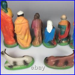 Nativity Scene Christmas display baby Jesus 26 pcs made in Italy Rubber vinyl