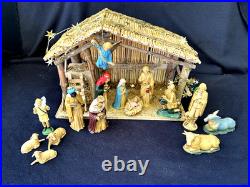 Nativity Set Hong Kong Art Plastics with Stable (16 pcs)