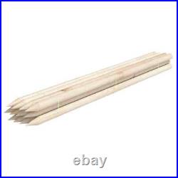 Natural Wood Tree Stake Lodge-Pole Support Garden Yard 6 Ft. Round (12-Pack)