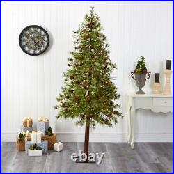 Nearly Natural 7ft. Wyoming Alpine Artificial Christmas Tree with 200 Clear Mul