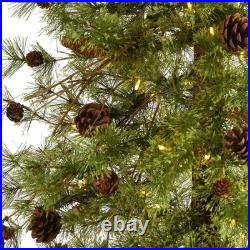 Nearly Natural 7ft. Wyoming Alpine Artificial Christmas Tree with 200 Clear Mul