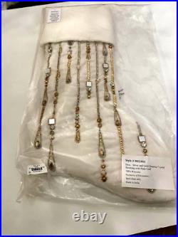 Neiman Marcus Silver & Gold Draping Crystal Christmas Stocking ($188) withtax