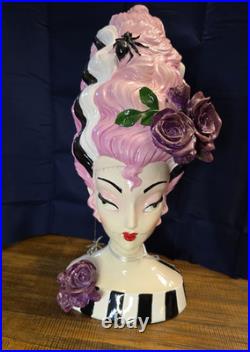 New 2025 Bella Lux Retro Pink Frankenstein Bride Bust 18 Halloween EARRING GONE