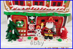 New 2025 Trimsetter Gingerbread House Light Up LED Fire Station 10T x 9.75L