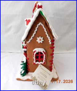 New 2025 Trimsetter Gingerbread House Light Up LED Flower Shop 10.5T x 9.8L