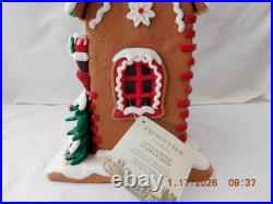 New 2025 Trimsetter Gingerbread House Light Up LED Flower Shop 10.5T x 9.8L