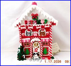New 2025 Trimsetter Gingerbread House Light Up LED Pet Shop 11.8T x 8L x 6.5