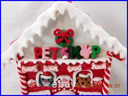 New 2025 Trimsetter Gingerbread House Light Up LED Pet Shop 11.8T x 8L x 6.5