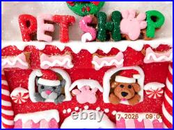 New 2025 Trimsetter Gingerbread House Light Up LED Pet Shop 11.8T x 8L x 6.5