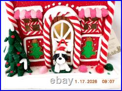 New 2025 Trimsetter Gingerbread House Light Up LED Pet Shop 11.8T x 8L x 6.5
