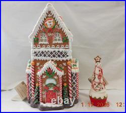New 2025 Trimsetter Gingerbread Light Up LED Santa's Skinny House withTree Bonus