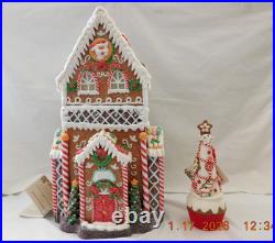 New 2025 Trimsetter Gingerbread Light Up LED Santa's Skinny House withTree Bonus