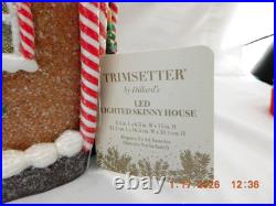 New 2025 Trimsetter Gingerbread Light Up LED Santa's Skinny House withTree Bonus