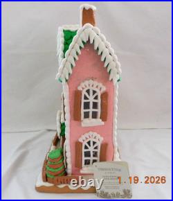 New 2025 Trimsetter Gingerbread Pink House II Light Up LED 12.6T x 8.9W