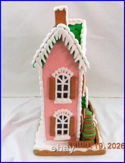 New 2025 Trimsetter Gingerbread Pink House II Light Up LED 12.6T x 8.9W