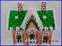 New 2025 Trimsetter Gingerbread Pink House II Light Up LED 12.6T x 8.9W