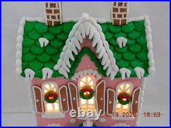 New 2025 Trimsetter Gingerbread Pink House II Light Up LED 12.6T x 8.9W