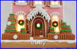 New 2025 Trimsetter Gingerbread Pink House II Light Up LED 12.6T x 8.9W