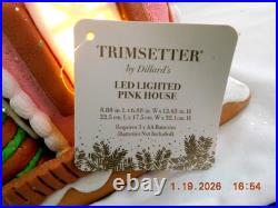 New 2025 Trimsetter Gingerbread Pink House II Light Up LED 12.6T x 8.9W
