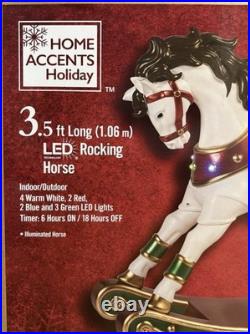 New 3.5ft Long (1.06 m) LED Rocking Horse HOME ACCENTS HOME DEPOT
