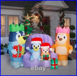 New 6.6' Bluey Family Christmas Inflatable 2025 Gemmy Indoor Outdoor Yard Decor