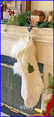 New Anthropologie Terrain Chunky Knit Stocking Christmas Tree Green