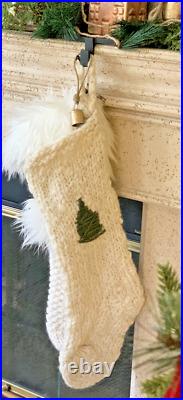 New Anthropologie Terrain Chunky Knit Stocking Christmas Tree Green