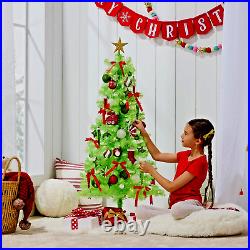 New Best Choice Prelit Colored Christmas Tree 4ft Artificial Tree Holiday