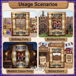 New Best Western Party Decorations 7FT Inflatable Wanted Poster Frame, Rodeo