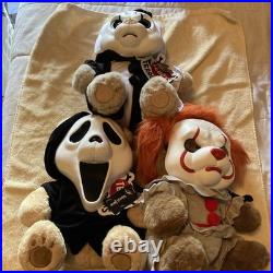 New FULL SET Spirit Halloween TEDDY TERRORS Bears Pennywise Terrifier Scream