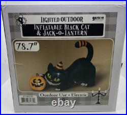 New Gerson Outdoor Lighted Inflatable Black Cat And Jack O Lantern 78.7/6.5feet