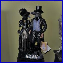 New HALLOWS EVE 20 Victorian Raven Couple Viral Halloween 2026 Decor NWT