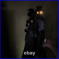 New HALLOWS EVE 20 Victorian Raven Couple Viral Halloween 2026 Decor NWT