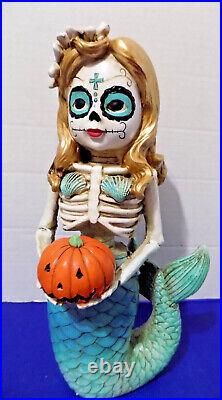 New Halloween Mermaids Dia De Los Muertos Figurines Skeleton Mermaids