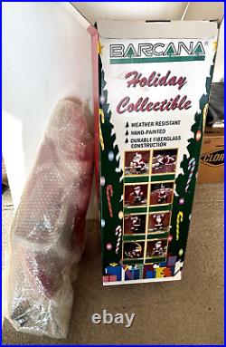New In Box RARE Barcana Vintage Santa Claus Fiberglass 27 Santa On Rope New In Box RARE Barcana Vintage Santa Claus Fiberglass 27 Santa On Rope